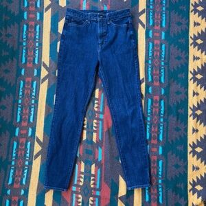 Uniqlo High Rise Women's Jeans - Dark Blue, skinny leg, 26”, excellent